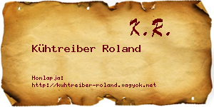 Kühtreiber Roland névjegykártya