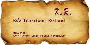 Kühtreiber Roland névjegykártya
