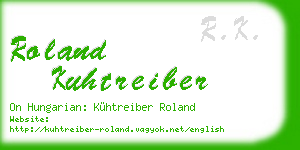 roland kuhtreiber business card