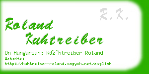 roland kuhtreiber business card